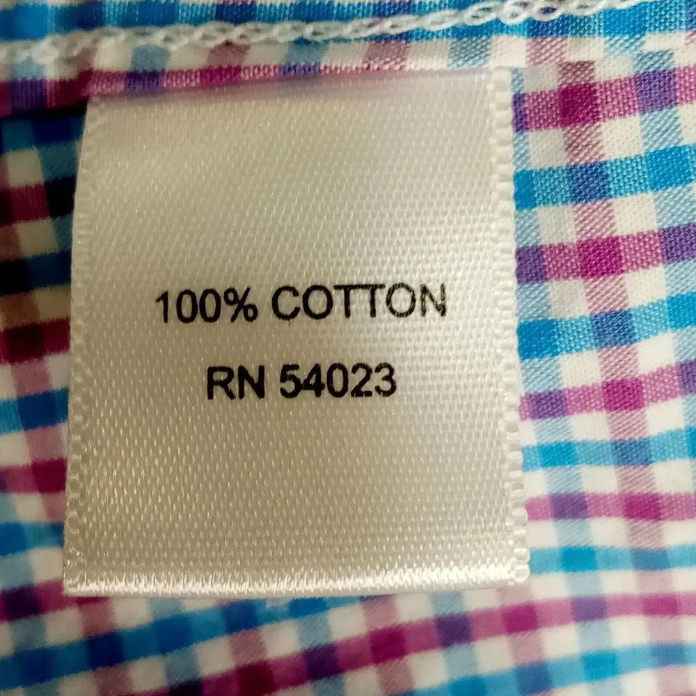 Banana‎ Republic Mens Shirt Sz L Long Sleeve Slim Fit Gingham Cotton Button Down